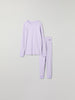 Purple Striped Adult Pyjamas from Polarn O. Pyret kidswear. Nordic kids clothes made from sustainable sources.