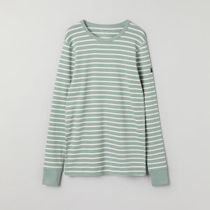 Green Striped Adult Pyjamas from Polarn O. Pyret kidswear. Clothes made using sustainably sourced materials.