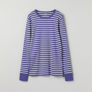 Blue Striped Adult Pyjamas from Polarn O. Pyret kidswear. Ethically produced kids clothing.