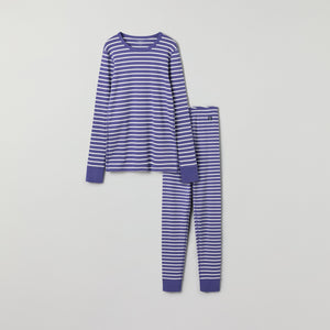 Blue Striped Adult Pyjamas from Polarn O. Pyret kidswear. Ethically produced kids clothing.