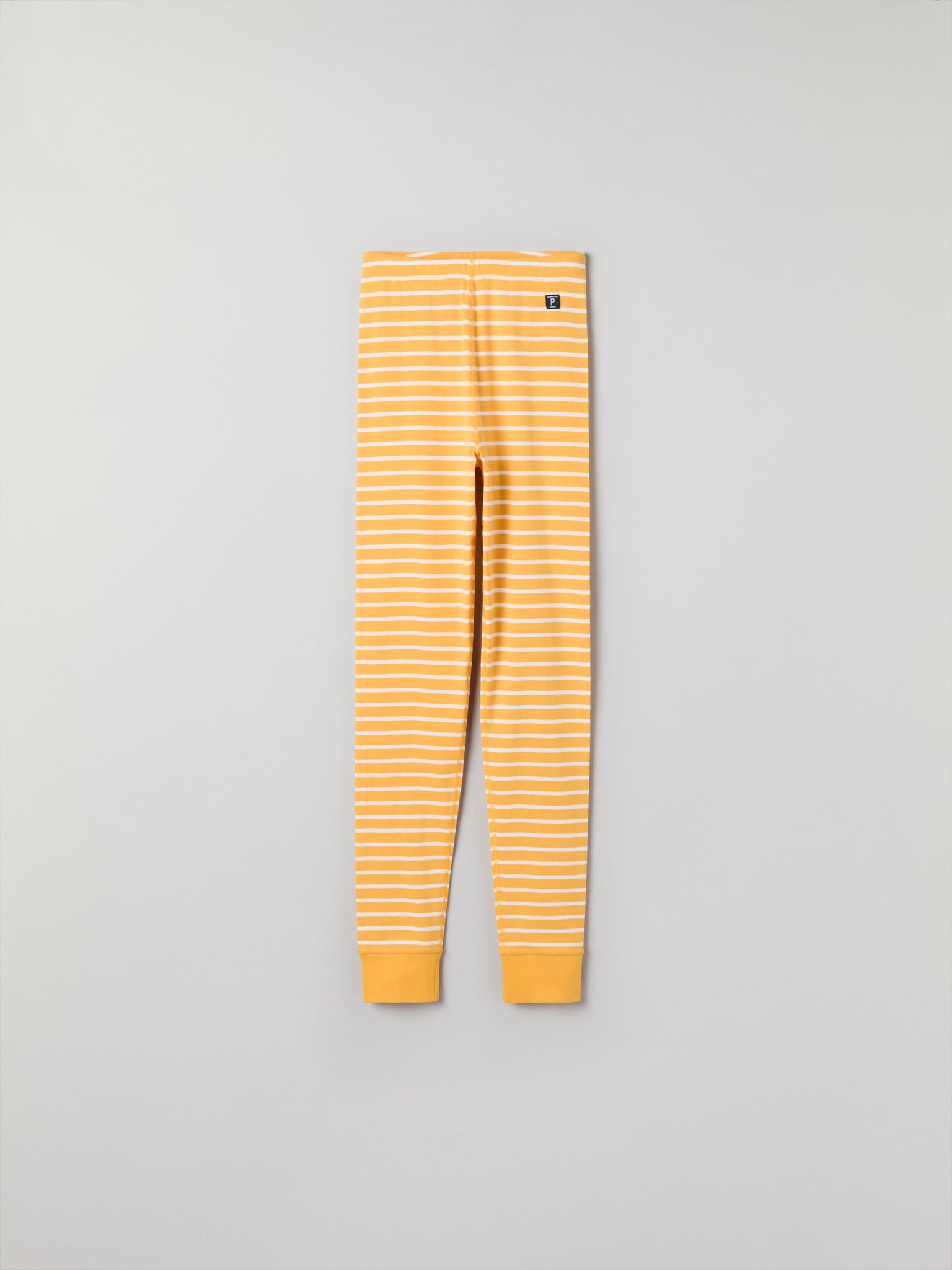 Yellow Striped Adult Pyjamas from Polarn O. Pyret kidswear. Clothes made using sustainably sourced materials.