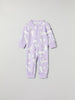 Cat Print Baby Sleepsuit from the Polarn O. Pyret baby collection. Nordic kids clothes made from sustainable sources.