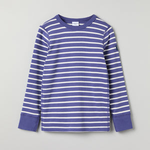 Organic Cotton Striped Blue Kids Top from Polarn O. Pyret kidswear. Nordic kids clothes made from sustainable sources.