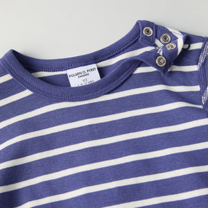 Organic Cotton Striped Blue Kids Top from Polarn O. Pyret kidswear. Nordic kids clothes made from sustainable sources.