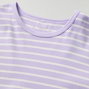 Purple Striped Adult Nightdress from Polarn O. Pyret kidswear. Clothes made using sustainably sourced materials.