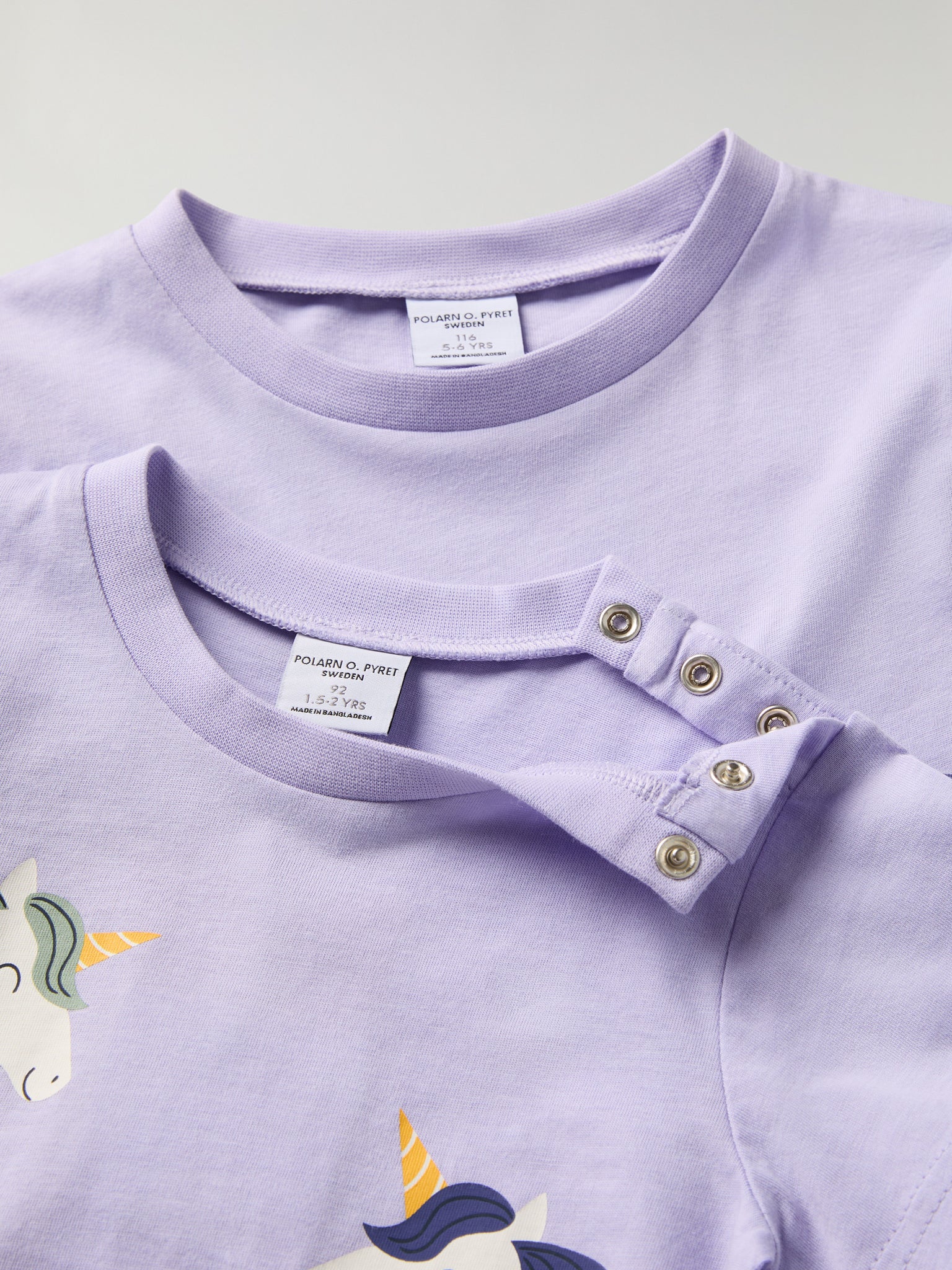 Organic Cotton Kids Unicorn Print T-shirt from Polarn O. Pyret kidswear. Ethically produced kids clothing.