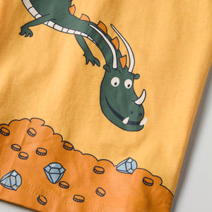 Organic Cotton Kids Dragon Print T-shirt from Polarn O. Pyret kidswear. Nordic kids clothes made from sustainable sources.