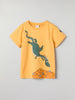 Organic Cotton Kids Dragon Print T-shirt from Polarn O. Pyret kidswear. Nordic kids clothes made from sustainable sources.