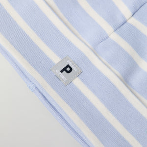 Striped Organic Cotton Baby Hat from the Polarn O. Pyret baby collection. Clothes made using sustainably sourced materials.