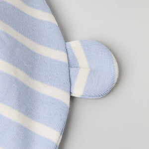 Striped Organic Cotton Baby Hat from the Polarn O. Pyret baby collection. Clothes made using sustainably sourced materials.