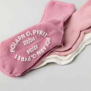 Three Pack Antislip Kids Socks from Polarn O. Pyret kidswear. Clothes made using sustainably sourced materials.