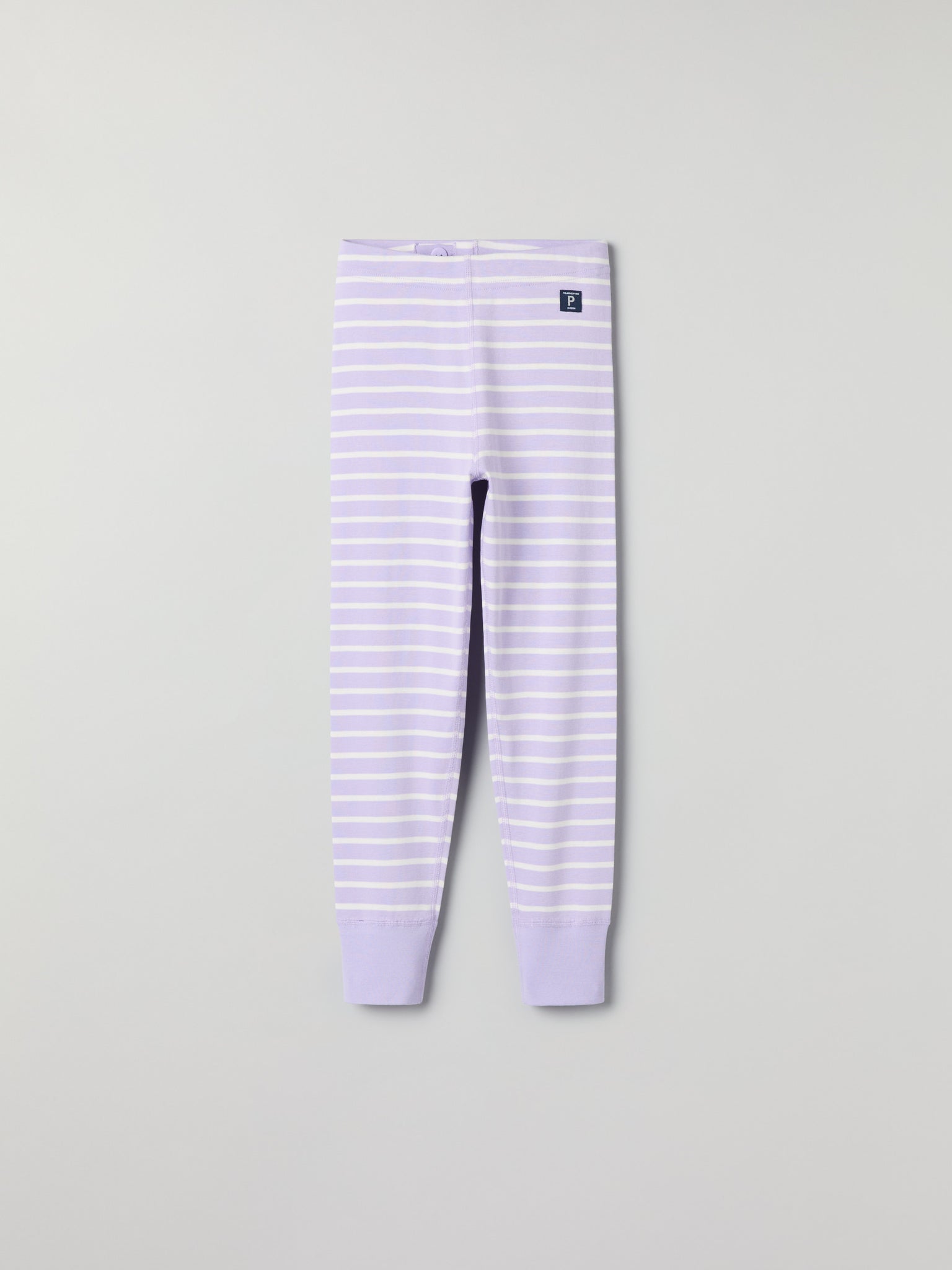 Purple Striped Kids Leggings from Polarn O. Pyret kidswear. Nordic kids clothes made from sustainable sources.