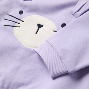 Bunny Applique Baby Sweatshirt from the Polarn O. Pyret baby collection. Nordic kids clothes made from sustainable sources.