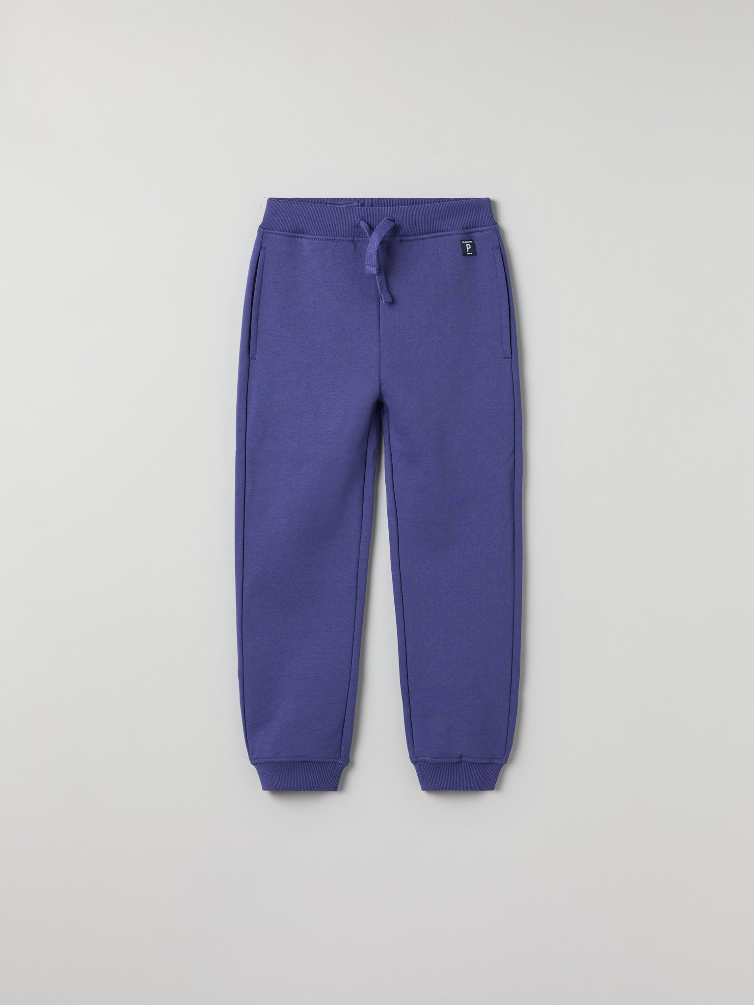 Blue Kids Joggers from Polarn O. Pyret kidswear. Nordic kids clothes made from sustainable sources.