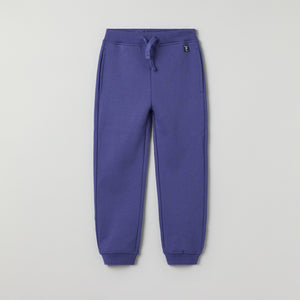 Blue Kids Joggers from Polarn O. Pyret kidswear. Nordic kids clothes made from sustainable sources.