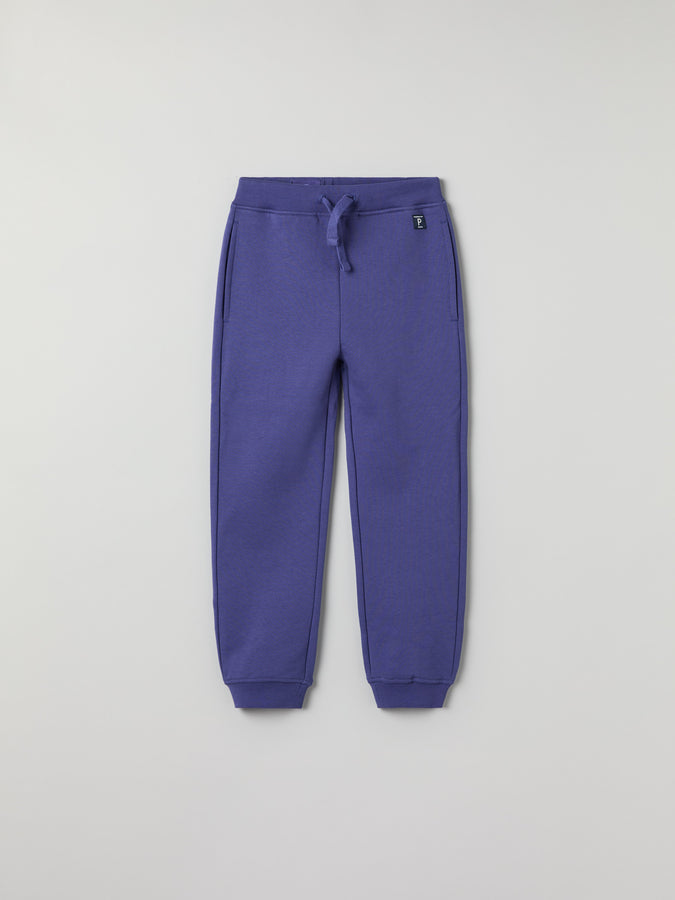 Blue Kids Joggers from Polarn O. Pyret kidswear. Nordic kids clothes made from sustainable sources.