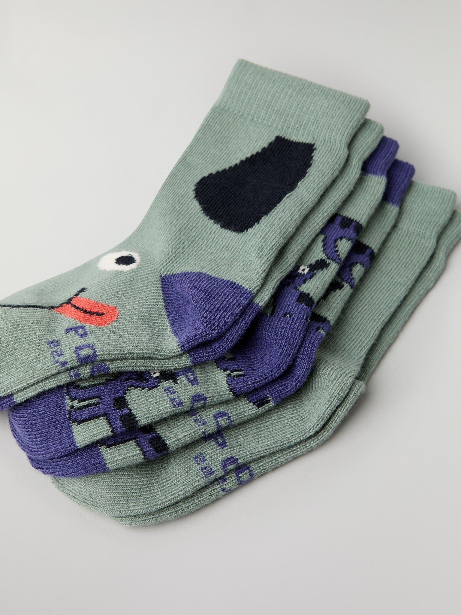 Three Pack Kids Socks from Polarn O. Pyret kidswear. Nordic kids clothes made from sustainable sources.