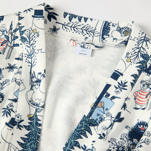 Organic Cotton Moomin Print Adult Robe from the Polarn O. Pyret adult collection. Nordic kids clothes made from sustainable sources.