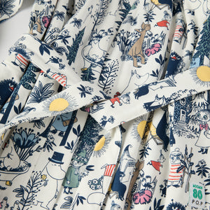 Organic Cotton Moomin Print Adult Robe from the Polarn O. Pyret adult collection. Nordic kids clothes made from sustainable sources.