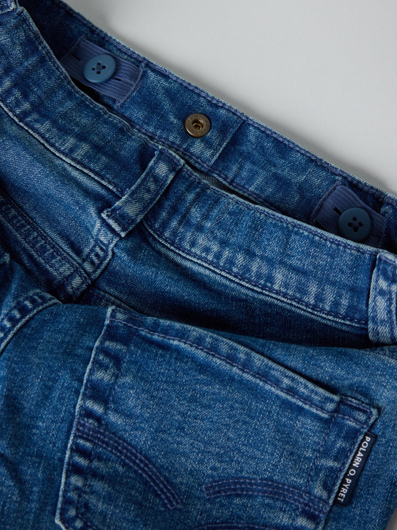 Pull-on Kids Jeans from Polarn O. Pyret kidswear. Clothes made using sustainably sourced materials.