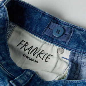 Pull-on Kids Jeans from Polarn O. Pyret kidswear. Clothes made using sustainably sourced materials.