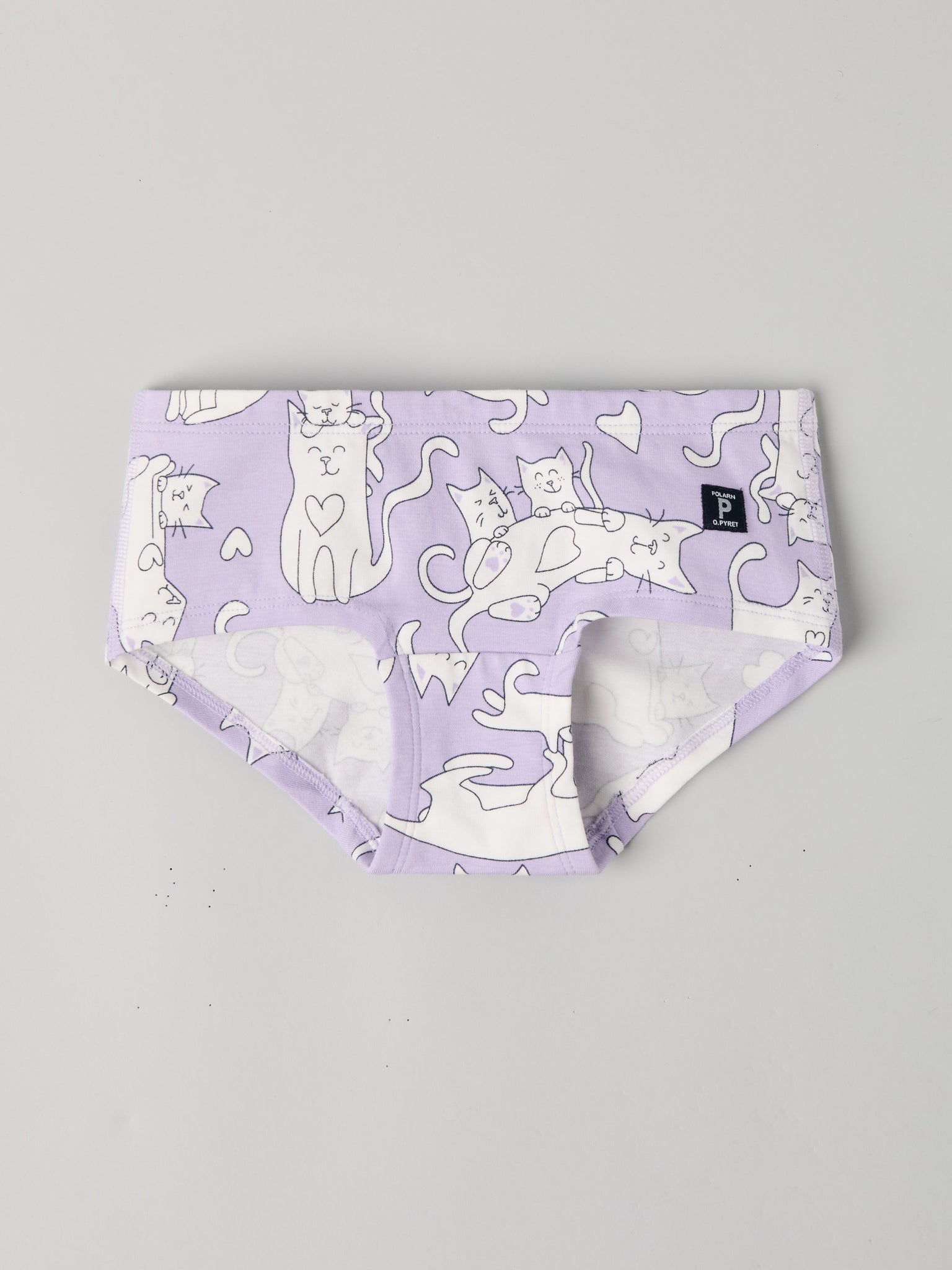 Girls Cat Hipster Briefs from Polarn O. Pyret kidswear. Nordic kids clothes made from sustainable sources.