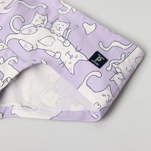 Girls Cat Hipster Briefs from Polarn O. Pyret kidswear. Nordic kids clothes made from sustainable sources.