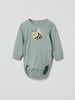 Bee Appliqué Babygrow from Polarn O. Pyret kidswear. Ethically produced kids clothing.