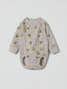 Bee Print Wraparound Babygrow from Polarn O. Pyret kidswear. Clothes made using sustainably sourced materials.