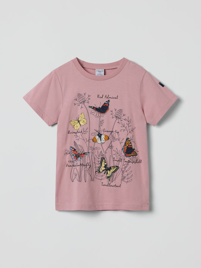 Butterfly Print Kids T-Shirt