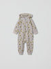 Bee Print Baby All-in-one from the Polarn O. Pyret baby collection. Nordic kids clothes made from sustainable sources.