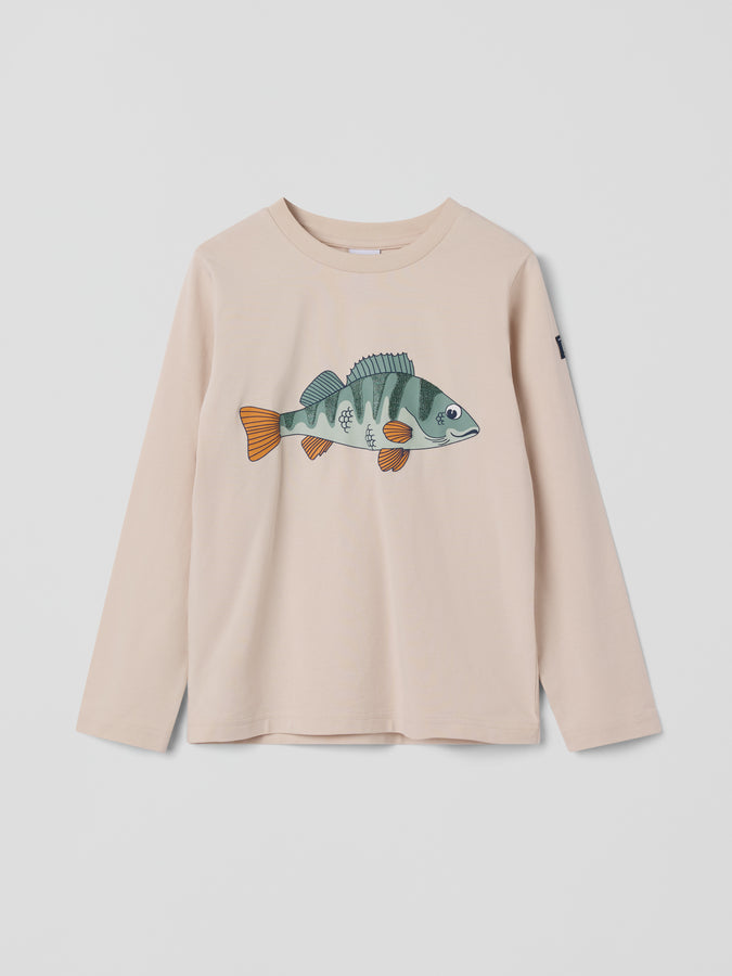 Fish Print Kids Top from the Polarn O. Pyret baby collection. Ethically produced kids clothing.