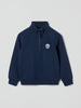 Half Zip Kids Navy Fleece from Polarn O. Pyret kidswear. Clothes made using sustainably sourced materials.