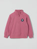 Half Zip Kids Pink Fleece from Polarn O. Pyret kidswear. Ethically produced kids clothing.