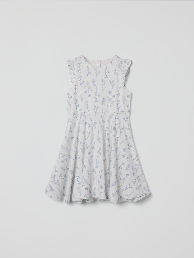 Floral Print Short Sleeve Dress from Polarn O. Pyret kidswear. Ethically produced kids clothing.