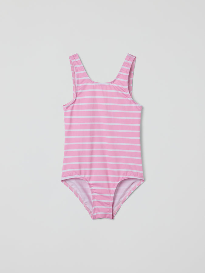 Stripe Print Kids Swimsuit from the Polarn O. Pyret baby collection. Nordic kids clothes made from sustainable sources.