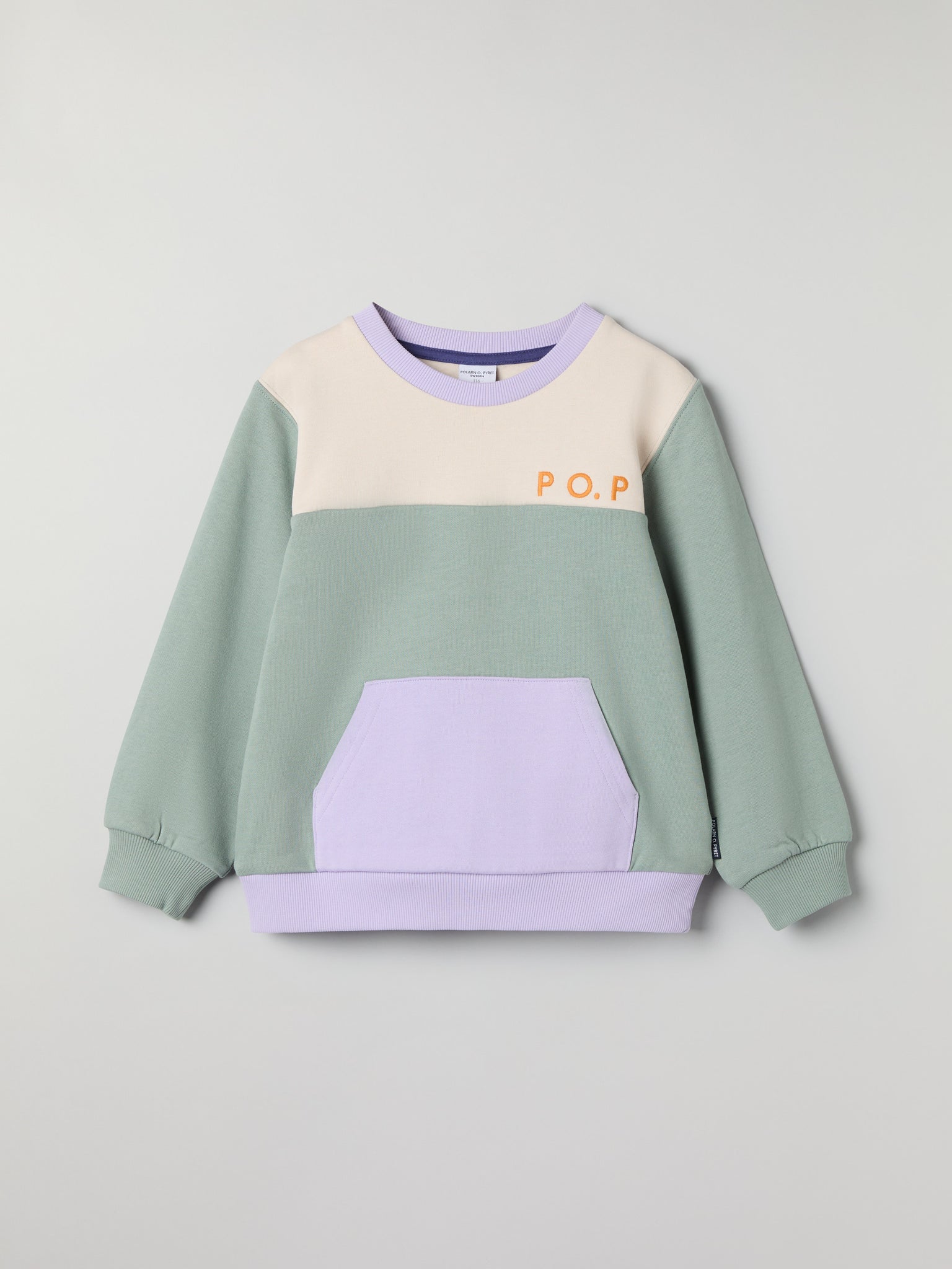 Block Colour Kids Sweatshirt from Polarn O. Pyret kidswear. Ethically produced kids clothing.