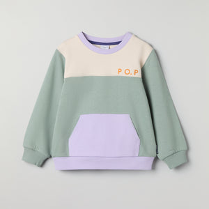 Block Colour Kids Sweatshirt from Polarn O. Pyret kidswear. Ethically produced kids clothing.