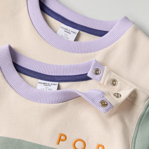 Block Colour Kids Sweatshirt from Polarn O. Pyret kidswear. Ethically produced kids clothing.