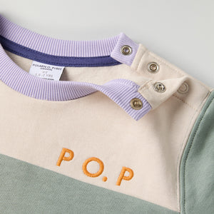 Block Colour Kids Sweatshirt from Polarn O. Pyret kidswear. Ethically produced kids clothing.