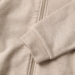 Beige Baby Hoodie from the Polarn O. Pyret baby collection. Nordic kids clothes made from sustainable sources.