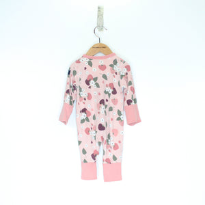 Strawberry Print Kids Sleepsuit 0-2m / 50/56