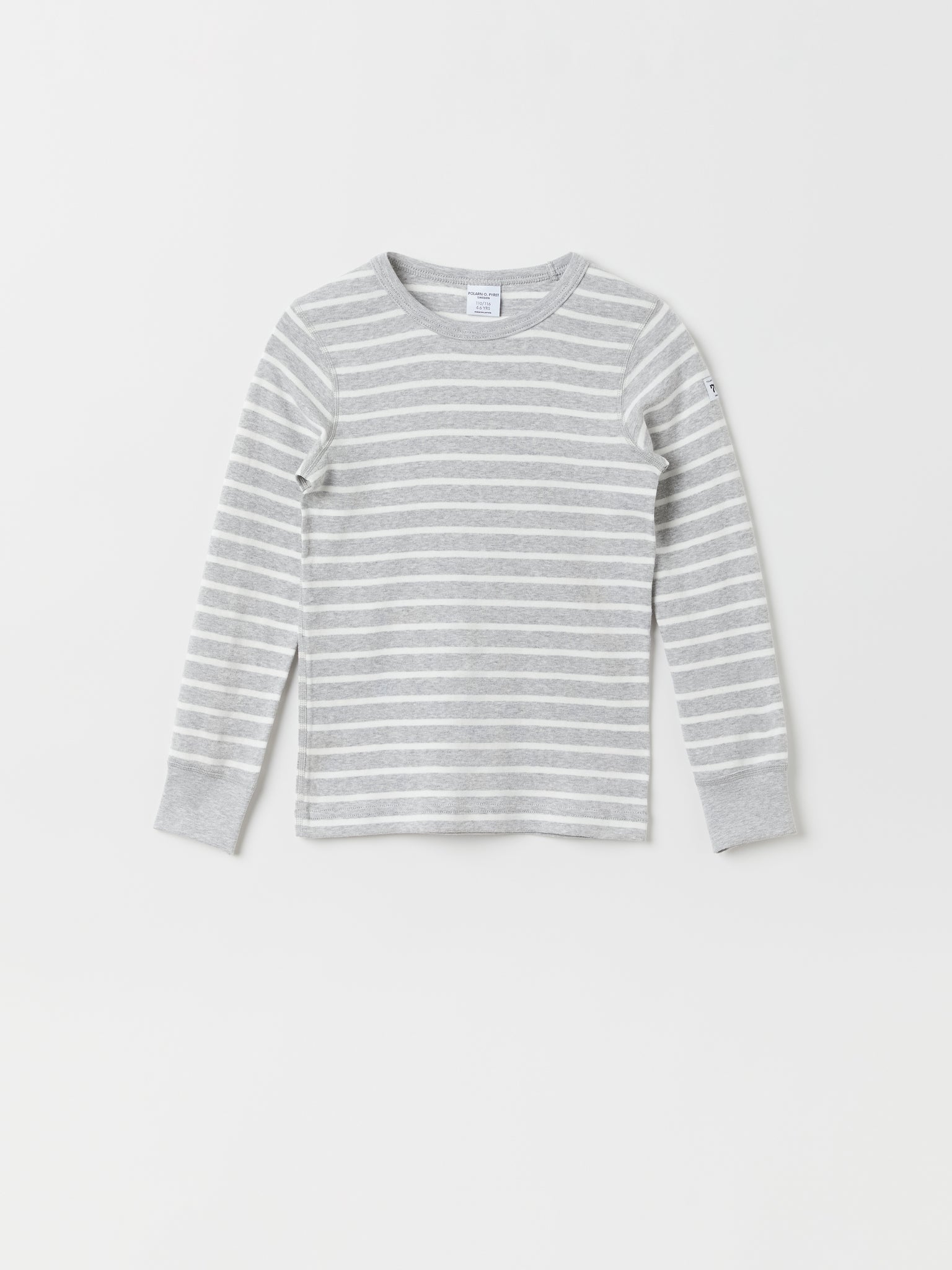 PO.P Stripe Kids Top Grey Unisex 2-12y