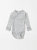 Newborn Unisex Grey Striped Babygrow