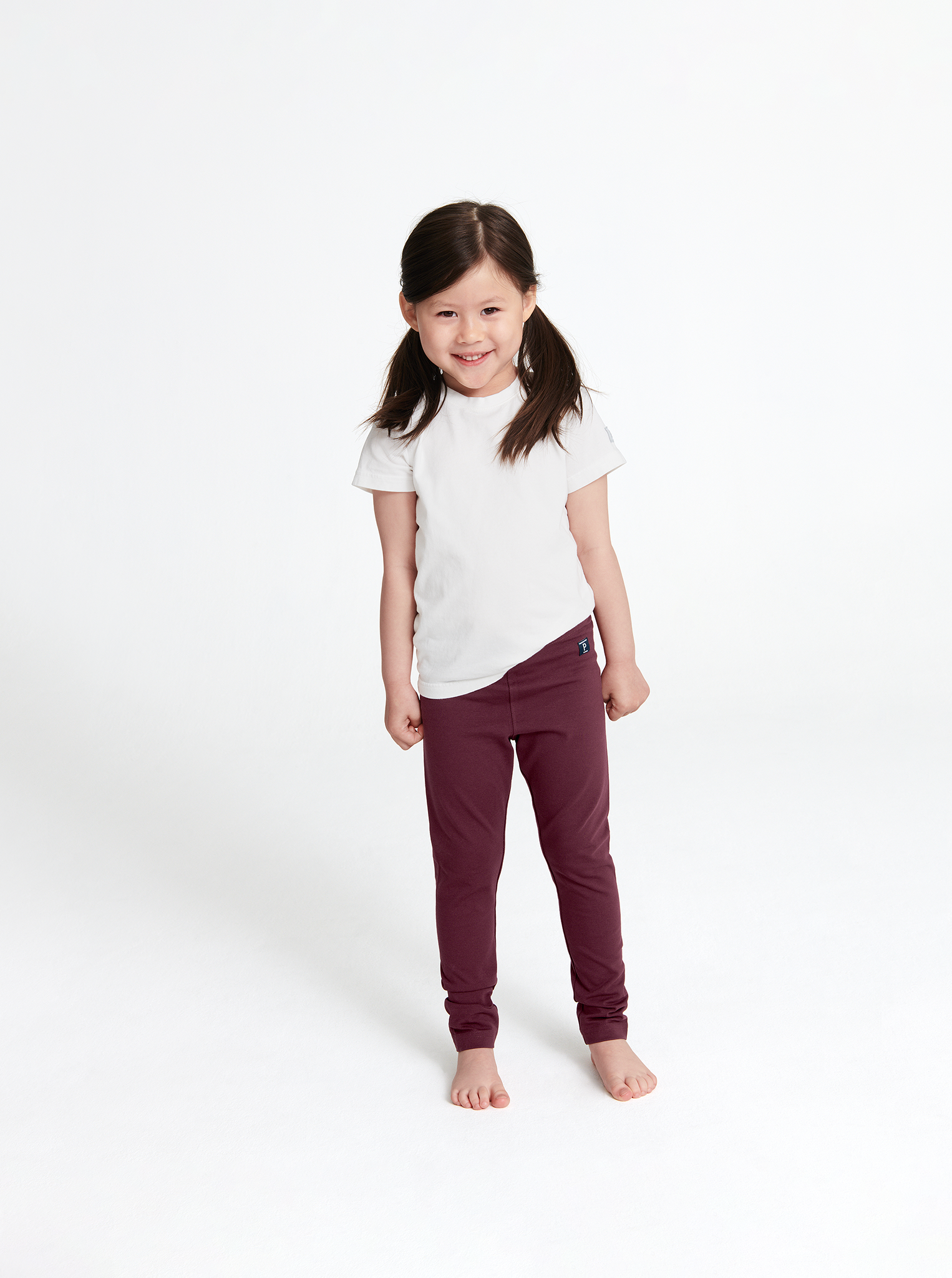 Touched by Nature Organic Leggings 4-Pack, Solid Pink Burgundy