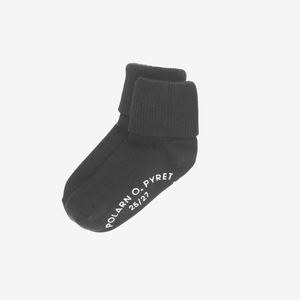 2 Pack Kids Antislip Socks Black Unisex 4m-6y