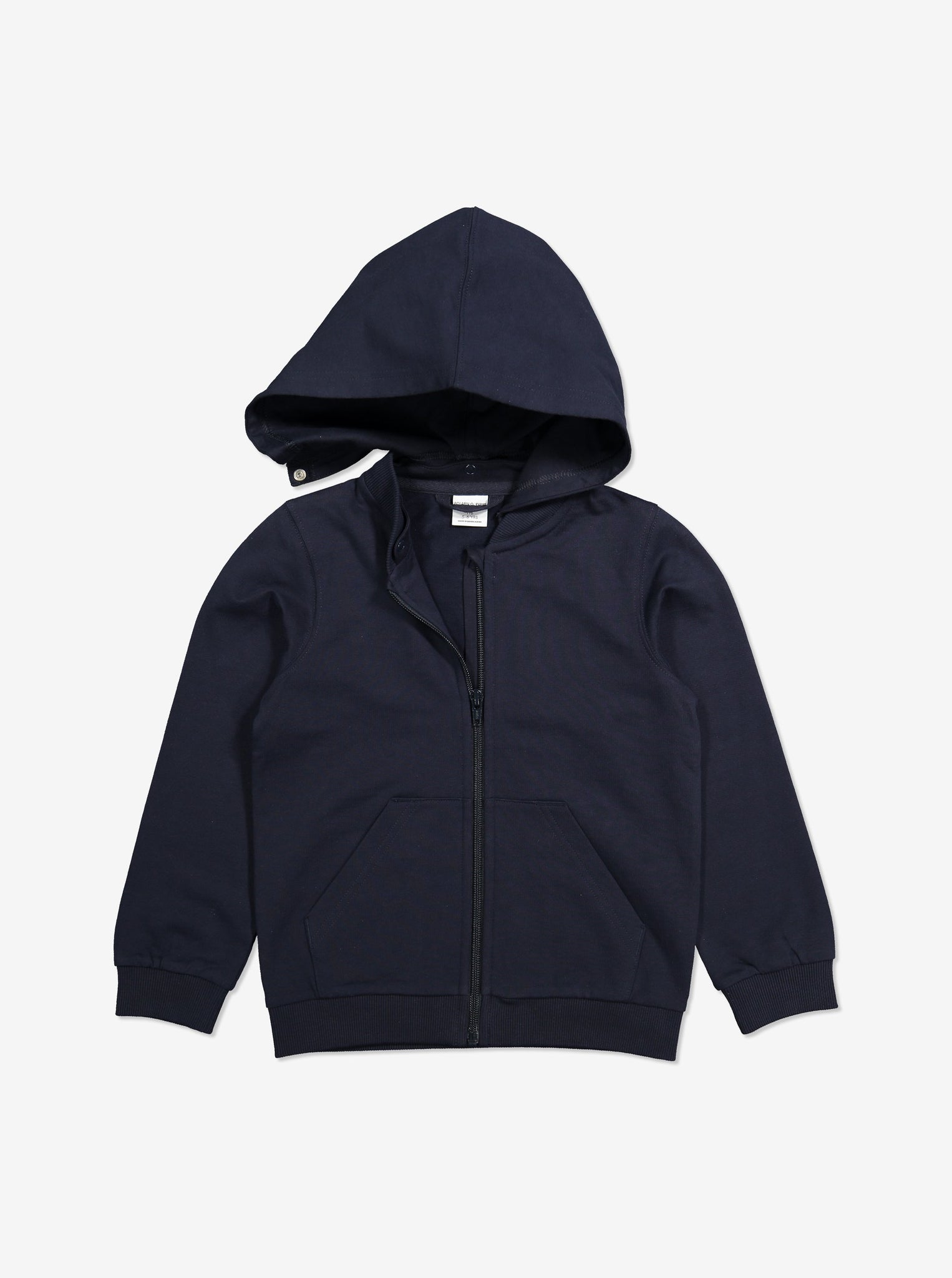 Navy Kids Hoodie Unisex 1 6y Navy Polarn O. Pyret UK