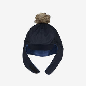 Waterproof Kids Bobble Hat-6m-2y-Navy-Boy