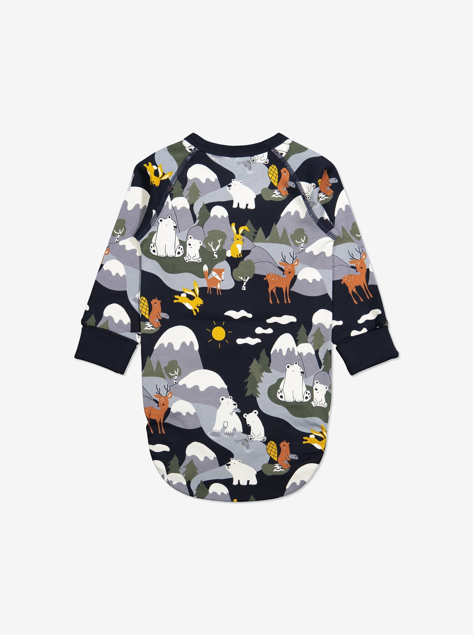 Organic Nature Print Unisex Babygrow, Ethical Baby Clothes