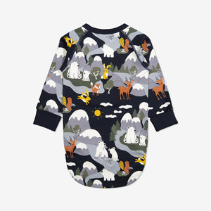 Organic Nature Print Unisex Babygrow, Ethical Baby Clothes